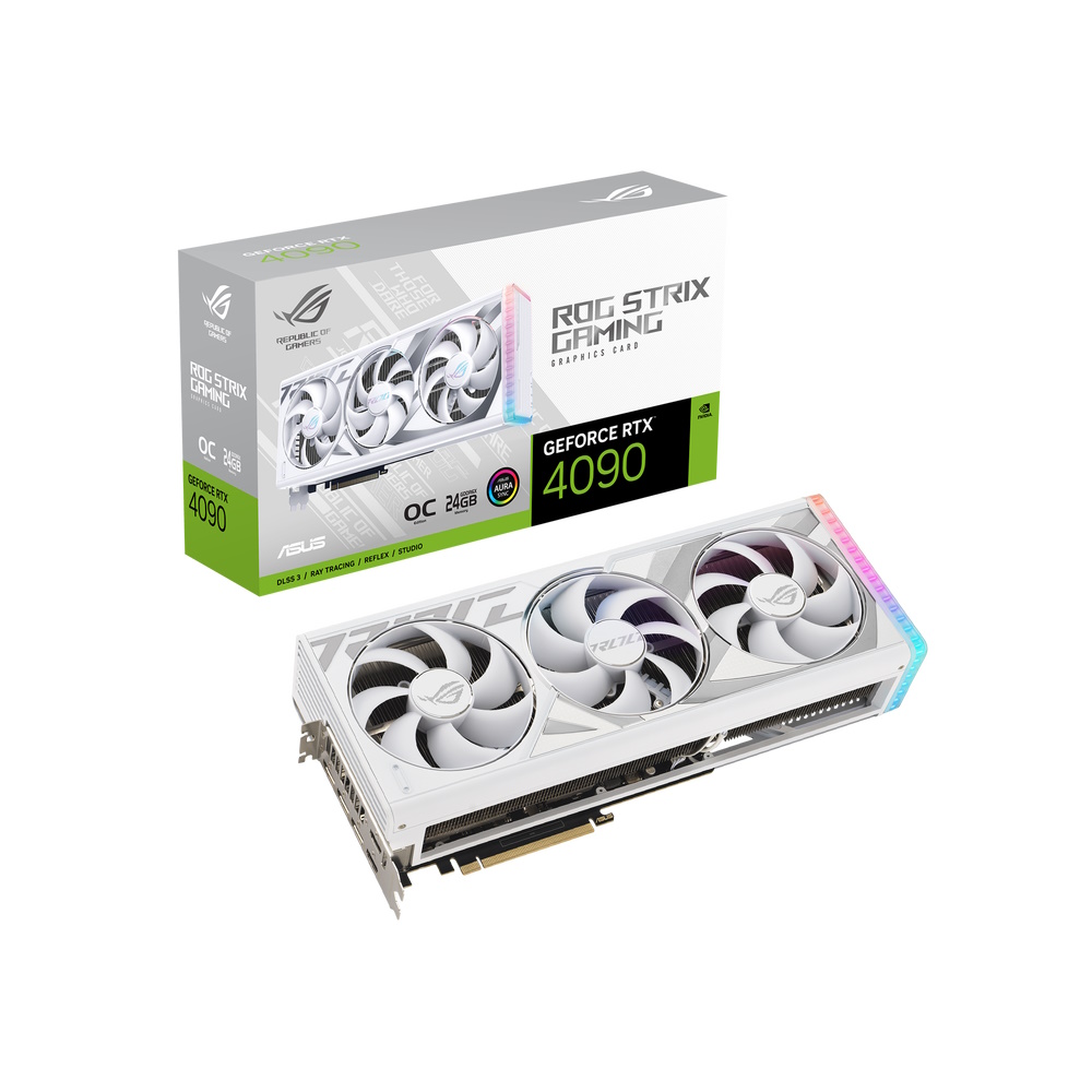 NVIDIA GeForce RTX 4090・4080・3060グラフィックカードのホワイト 